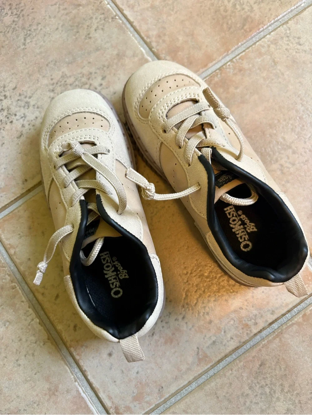 OshKosh B'gosh Tan Kids Sneakers with Gum Sole